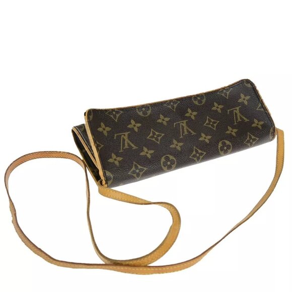LOUIS VUITTON Pochette Twin GM 2Way Shoulder Bag Monogram Brown - Picture 5 of 14